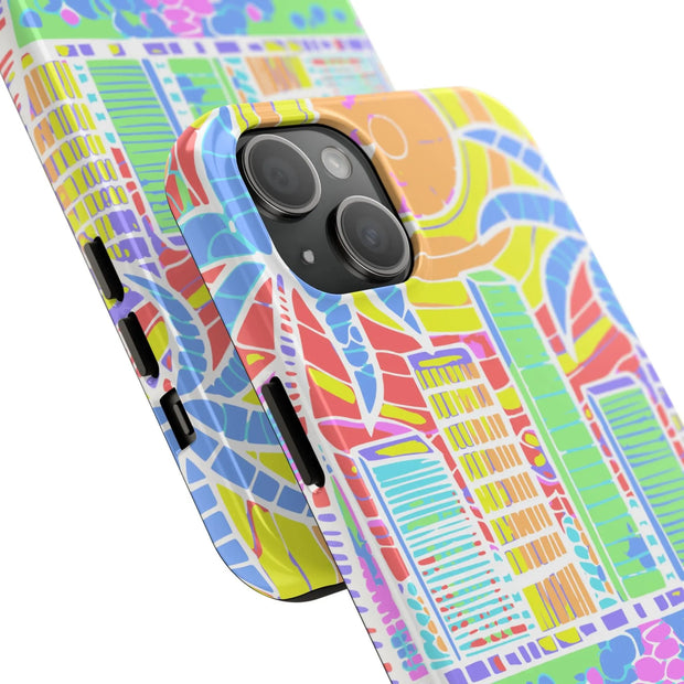 South Beach Miami Mosaic Art Tough Phone Case LavenderCeleste