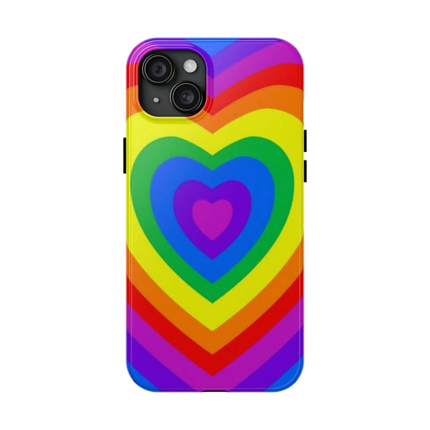 Pride Rainbow Heart Tough Phone Case LavenderCeleste