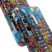 Upper Eastside NYC Pop Art Tough Phone Case LavenderCeleste