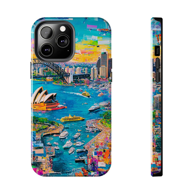 Sydney Collage Skyline Art Tough Phone Case LavenderCeleste