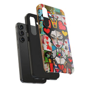 Queen of Hearts Pop Art Tough Phone Case LavenderCeleste