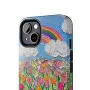 Rainbow Tulip Field Tough Phone Case LavenderCeleste