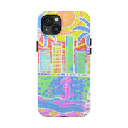 South Beach Miami Mosaic Art Tough Phone Case LavenderCeleste