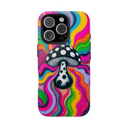 Psychedelic Rainbow Mushroom Art – Trippy Tough Case Printify