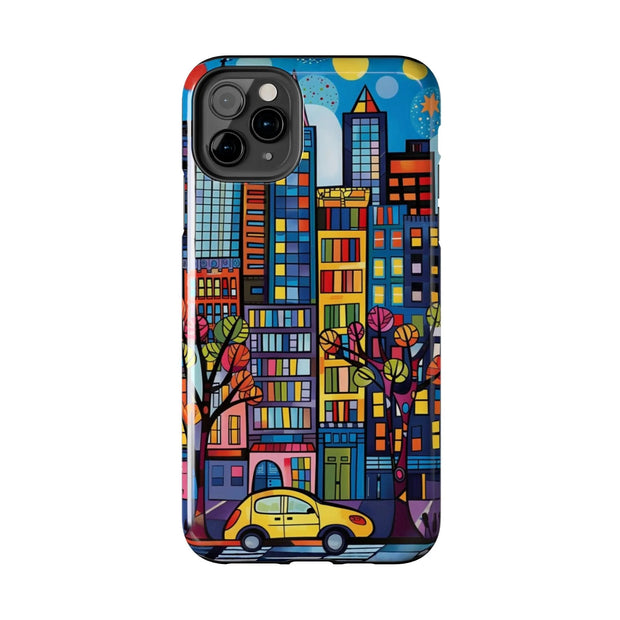 Upper Eastside NYC Pop Art Tough Phone Case LavenderCeleste