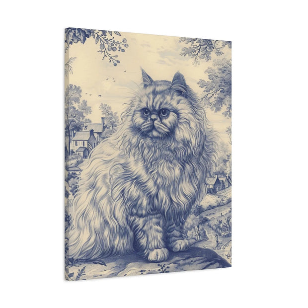 Persian Cat Canvas by Jouy Matte Canvas Art LavenderCeleste