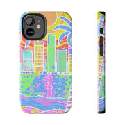 South Beach Miami Mosaic Art Tough Phone Case LavenderCeleste