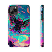 Mothman Tough Phone Case – Psychedelic Neon Cryptid Aesthetic - LavenderCeleste