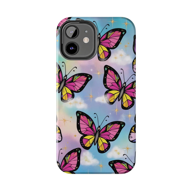 Retro Pop Art Butterfly Sky Tough Phone Case