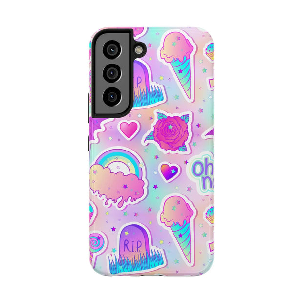 Pastel Goth Kawaii Graveyard Tough Phone Case LavenderCeleste