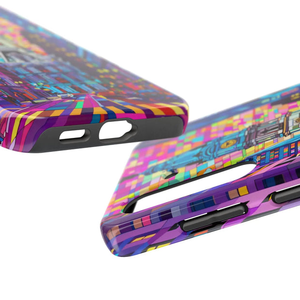 Philadelphia Pop Art Skyline Tough Phone Case LavenderCeleste