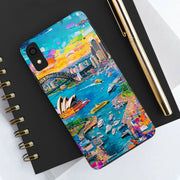 Sydney Collage Skyline Art Tough Phone Case LavenderCeleste