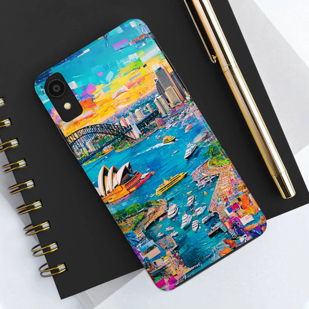 Sydney Collage Skyline Art Tough Phone Case LavenderCeleste