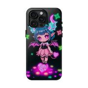 Kawaii Gothic Succubus Neon Heart Tough Phone Case