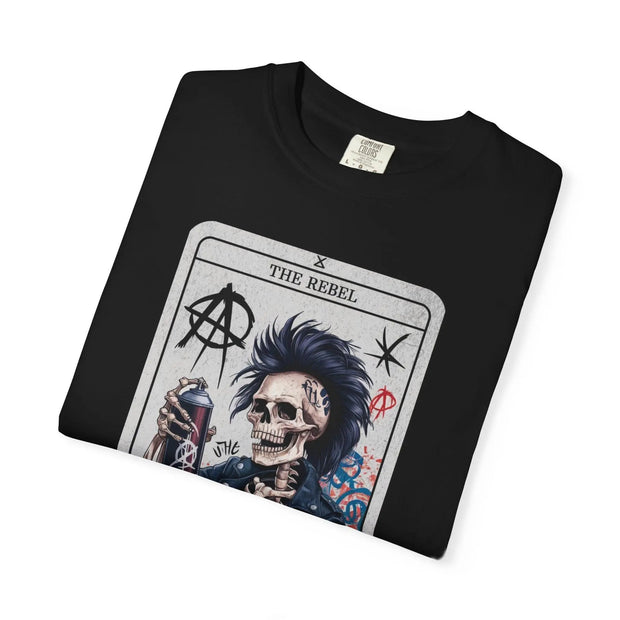 The Rebel Skeleton Tarot Punk Comfort Colors Tee LavenderCeleste
