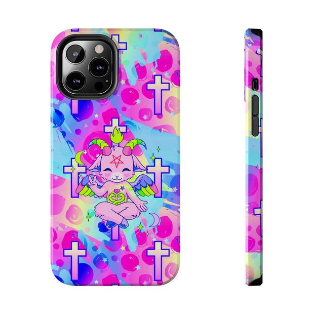 Pastel Goth Kawaii Baphomet Tough Phone Case LavenderCeleste