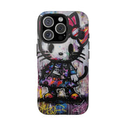 Goth Street Cat Pop Art Graffiti Tough Phone Case LavenderCeleste