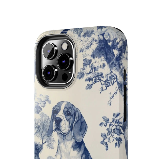 Blue Toile Beagle Country Scenic Tough Phone Case LavenderCeleste