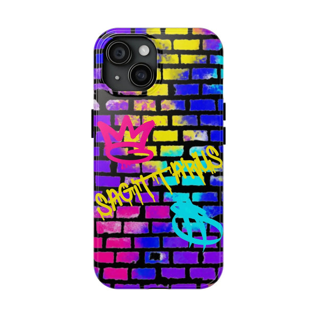 Sagittarius Graffiti Wall Zodiac Tough Phone Case LavenderCeleste