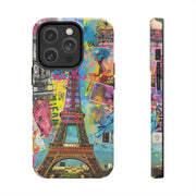 Paris Street Art Collage Tough Phone Case LavenderCeleste