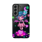 Kawaii Gothic Succubus Neon Heart Tough Phone Case