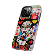 Queen of Hearts Pop Art Tough Phone Case LavenderCeleste