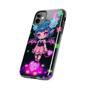 Kawaii Gothic Succubus Neon Heart Tough Phone Case