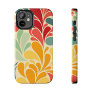 Vintage Retro 70s Abstract Groovy Tough Phone Case LavenderCeleste