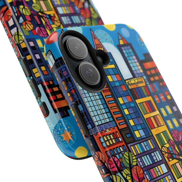 Upper Eastside NYC Pop Art Tough Phone Case LavenderCeleste