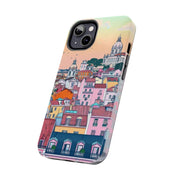 Lisbon Portugal Tough Phone Case – Pastel City Skyline Aesthetic
