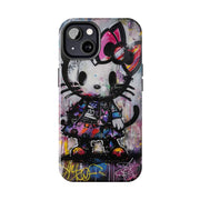 Goth Street Cat Pop Art Graffiti Tough Phone Case LavenderCeleste