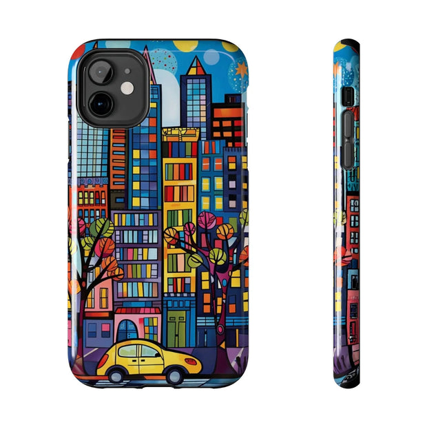 Upper Eastside NYC Pop Art Tough Phone Case LavenderCeleste