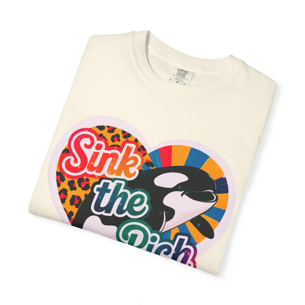 Sink the Rich Retro Orca Activist Comfort Colors Tee LavenderCeleste