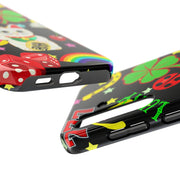 Lucky Symbols Tough Phone Case – 777 Dice Rainbow Maneki Neko Design - LavenderCeleste