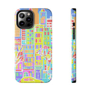 Upper East Side Pastel City Tough Phone Case LavenderCeleste