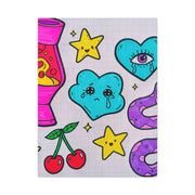 Kawaii Lava Lamp Sad Cloud Snake Matte Canvas Print LavenderCeleste