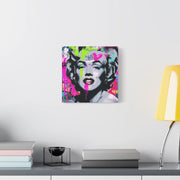 Marilyn Monroe Graffiti Matte Canvas – Neon Pop Art Street Style Wall Decor - LavenderCeleste