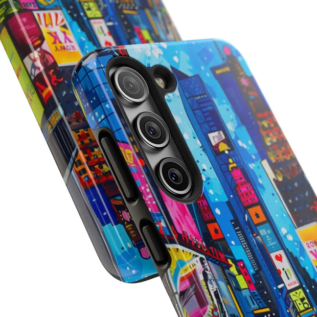 Times Square NYC Pop Art Tough Phone Case LavenderCeleste