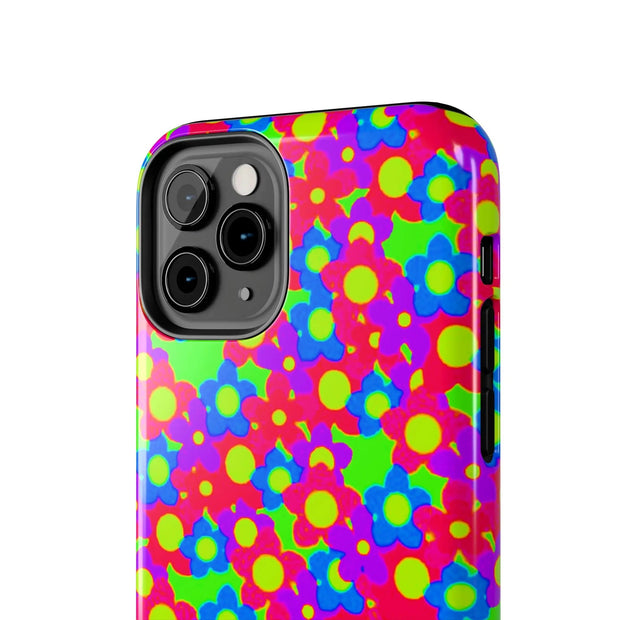 Retro Kawaii Bright Floral Pattern Tough Phone Case