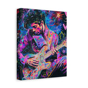 Electric Purple Guitar Legend Matte Canvas Art Printify