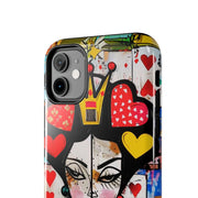 Queen of Hearts Pop Art Tough Phone Case LavenderCeleste
