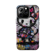 Goth Street Cat Pop Art Graffiti Tough Phone Case LavenderCeleste