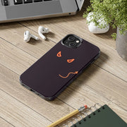 Neon Devil Eyes Tough Phone Case – Minimal Dark Glow Aesthetic Printify