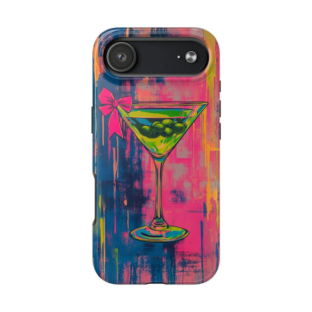 Neon Martini Pop Art Tough Phone Case Printify