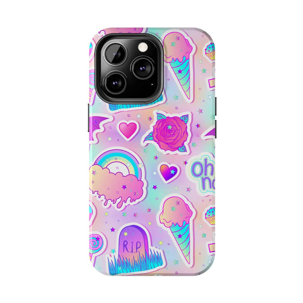 Pastel Goth Kawaii Graveyard Tough Phone Case LavenderCeleste