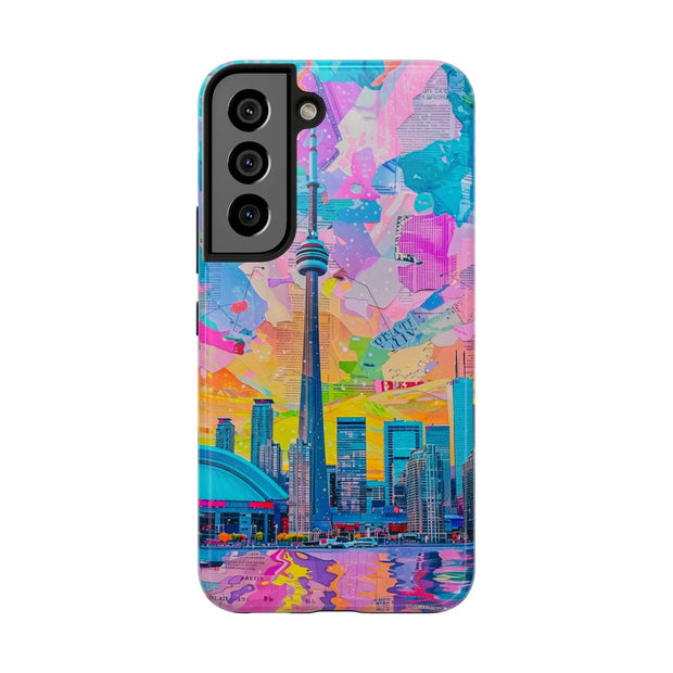 Toronto Pop Art Collage Skyline Tough Phone Case LavenderCeleste