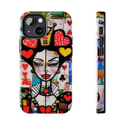 Queen of Hearts Pop Art Tough Phone Case LavenderCeleste