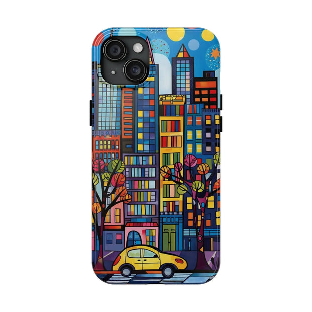 Upper Eastside NYC Pop Art Tough Phone Case LavenderCeleste