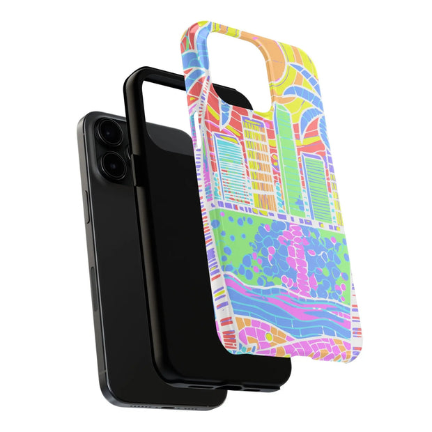 South Beach Miami Mosaic Art Tough Phone Case LavenderCeleste
