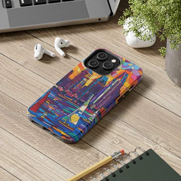 San Diego Skyline Pop Art Tough Phone Case LavenderCeleste